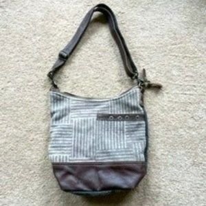 Myra Bag Upcycled Canvas/Leather Bag